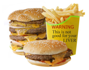 bad liver diet food
